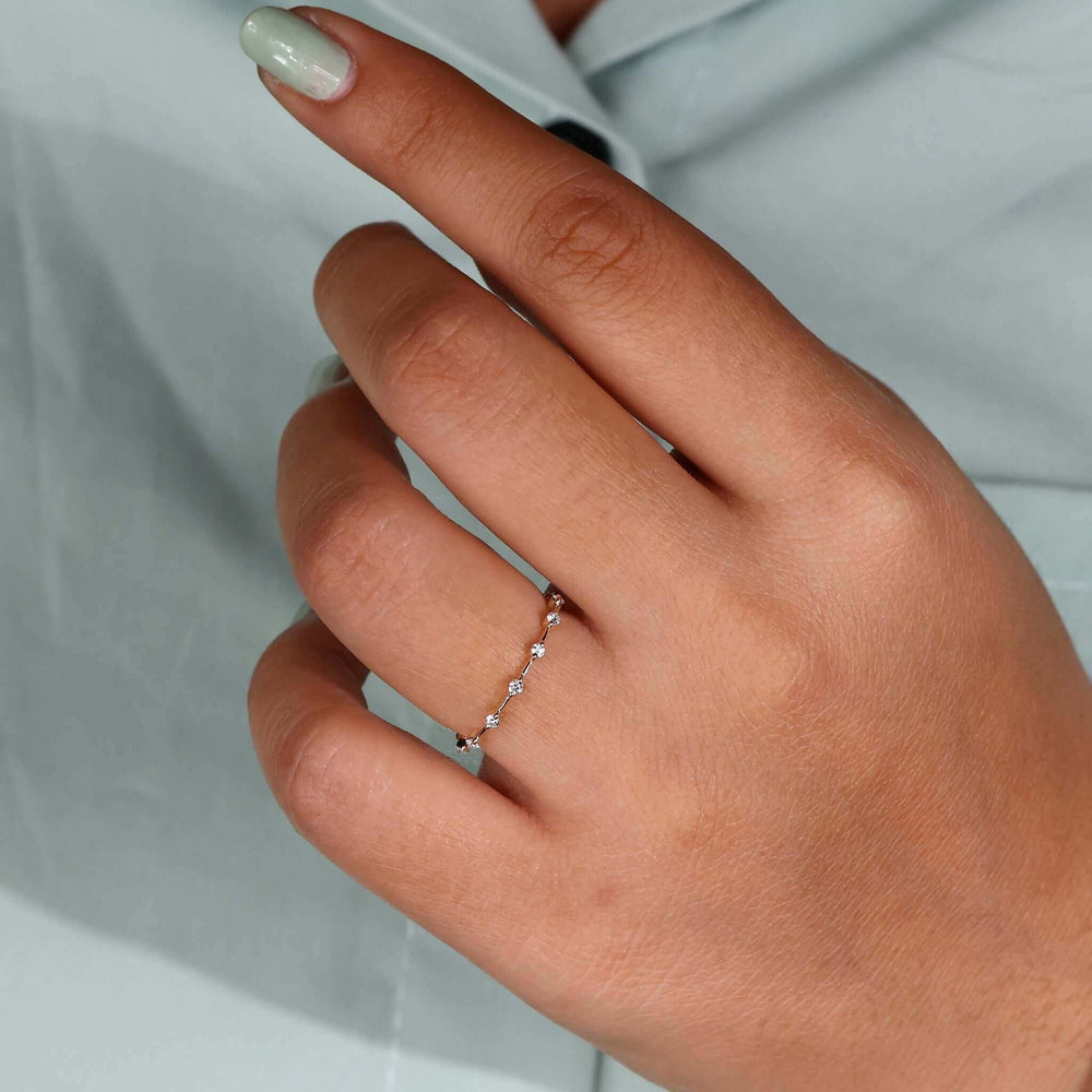 Lab Grown Diamond Ring - Stunning Floating Bubble Wedding Band