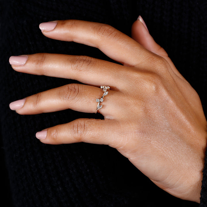 Nature Inspired Diamond Wedding Band