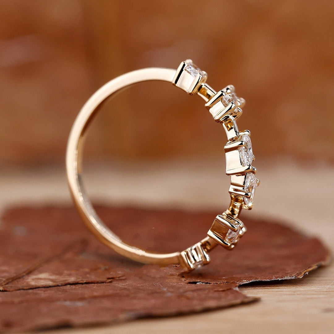 Nature Inspired Diamond Wedding Band