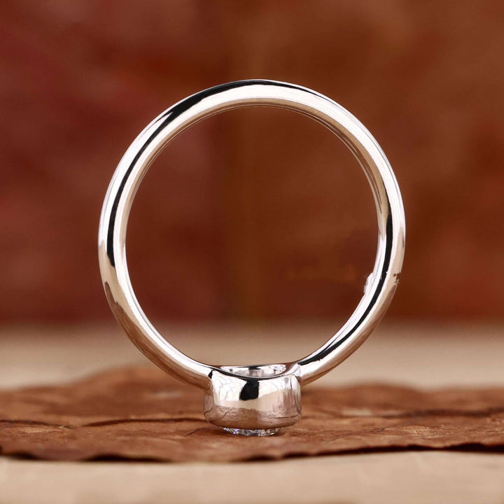 Lab Grown Diamond - Stunning Round Bezel Set Engagement Ring