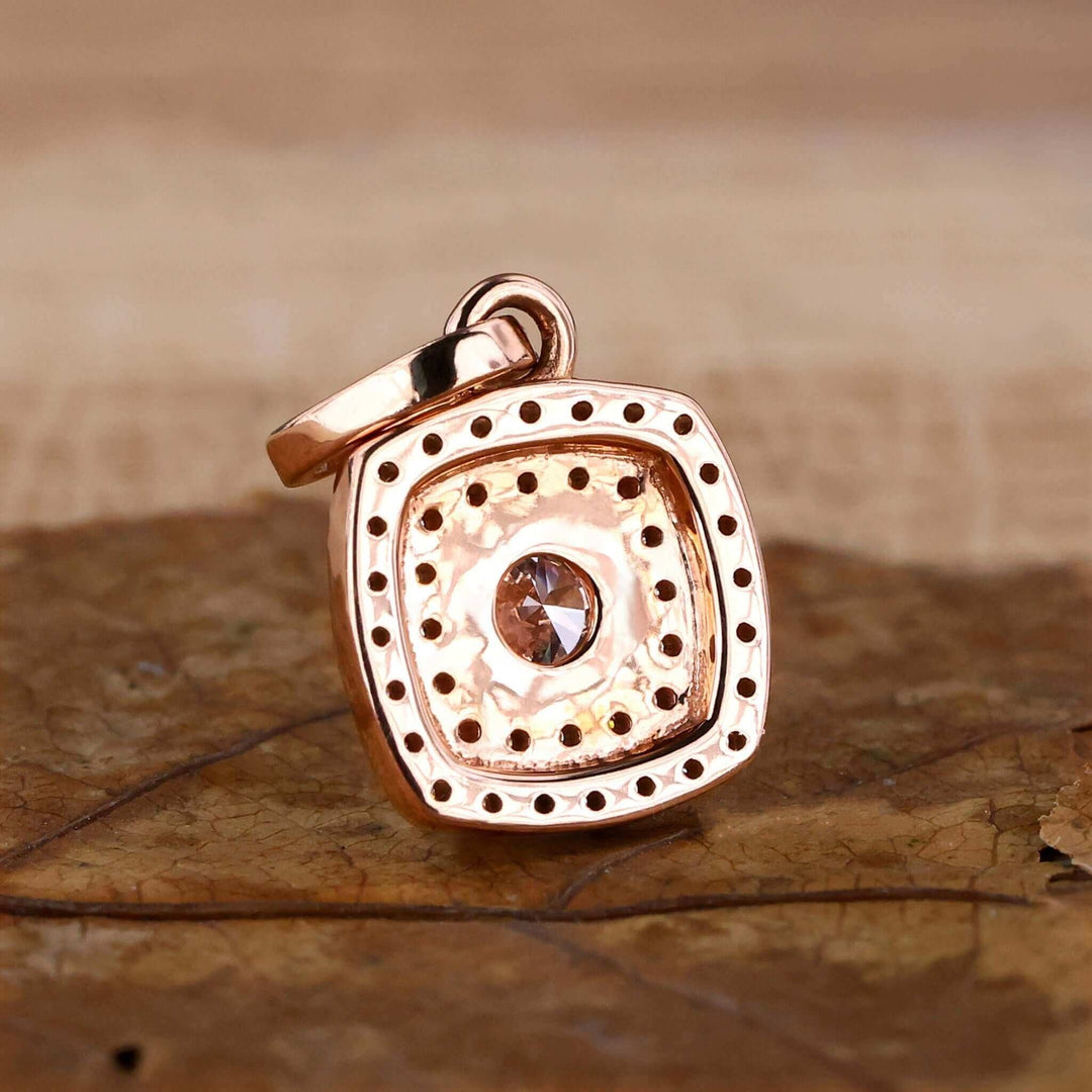 Lab Grown Diamond Pendant - Elegant Double Halo Design