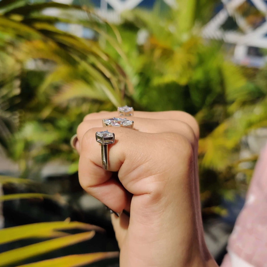 Moissanite Ring - Stunning 2.22 CT Marquise Cut Engagement Ring