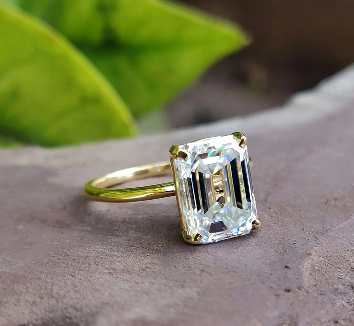 Emerald Cut Solitaire Ring