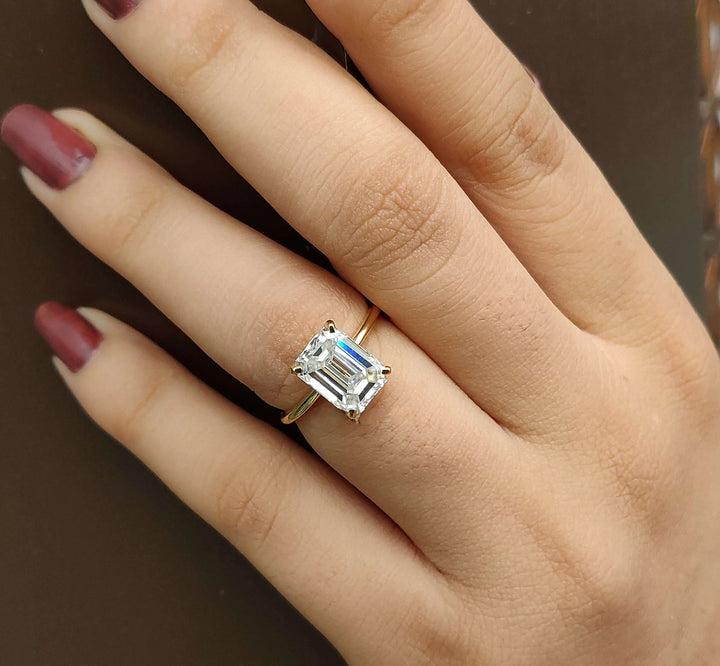 Emerald Cut Solitaire Ring