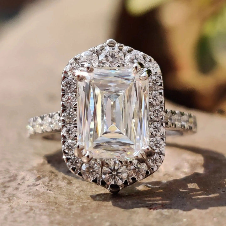 Vintage Inspired Moissanite Engagement Ring