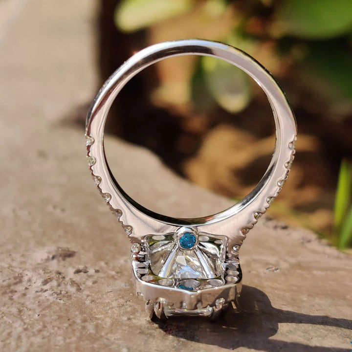 Vintage Inspired Moissanite Engagement Ring