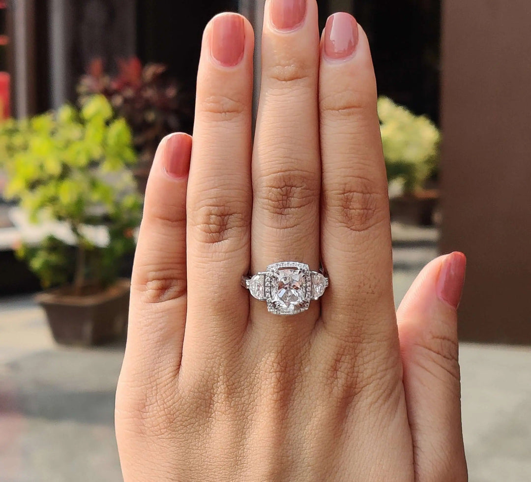 Cushion Divine Vintage Engagement Ring