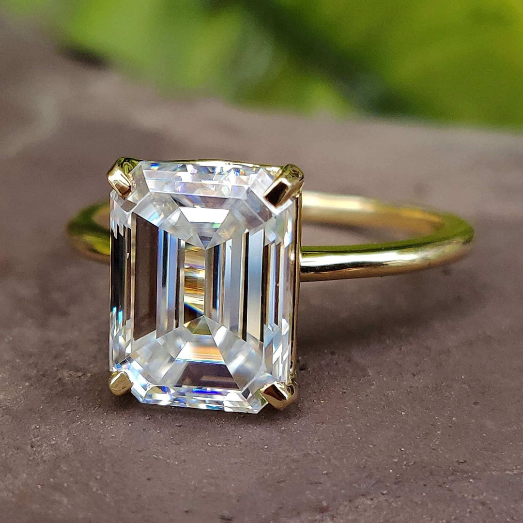 Emerald Cut Solitaire Ring