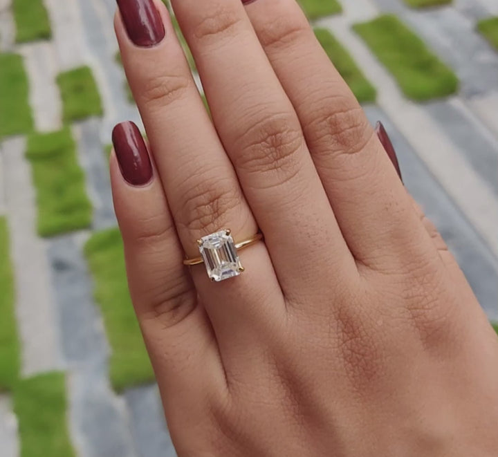 Emerald Cut Solitaire Ring