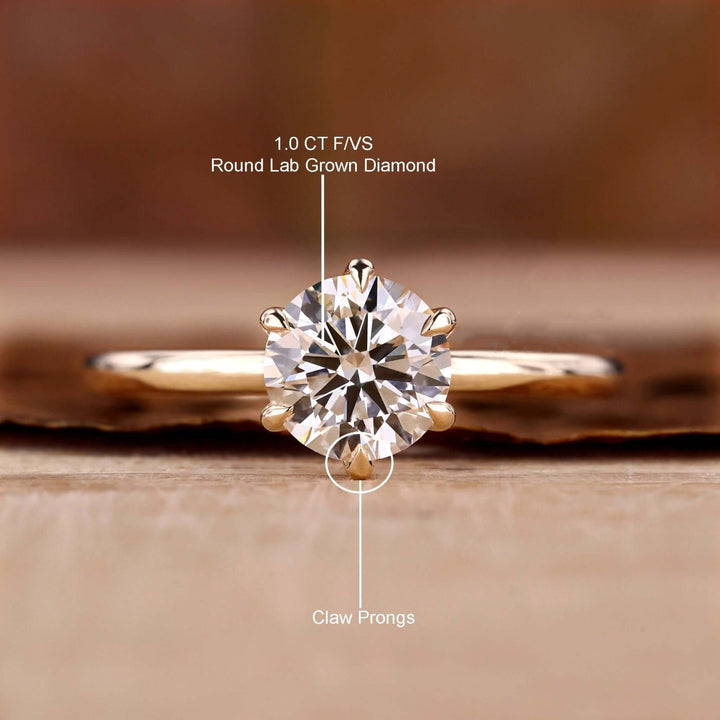 Lab Grown Diamond Solitaire Engagement Ring